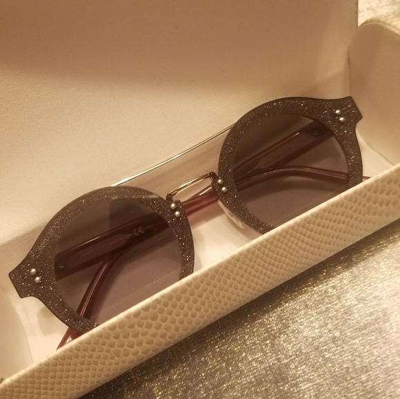 Jimmy Choo Accessories - Jimmy Choo Glittery Black Sunglasses